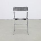4X Dining Chair In Perforated Metal By Arrben Italy, 1980S thumbnail 4