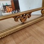 Grote Vintage Goudkleurige Spiegel, Schouwspiegel Badkamerspiegel 103 thumbnail 11