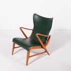 Architectural Swedish Mid-Century Modern Armchairs By Axel Larsson, 1950’S thumbnail 6