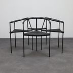 4x Zeldzame Postmoderne Eetkamer Stoel Maurizio Peregalli Zeus, 1980s thumbnail 7