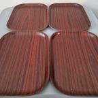 Vier Palissander Houten Klm Trays thumbnail 5