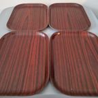 Vier Palissander Houten Klm Trays thumbnail 4