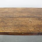 Zeer Mooie En Karaktervolle Engelse Antieke Pinewood Country Eettafel Met Een Uniek Mooi Patina thumbnail 6