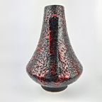 Jopeko Rood Zwarte Fat Lava Vaas 44/25 thumbnail 5