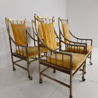 Unieke Set Eetkamer- En Loungestoelen In Mid-century Stijl – Verguld, Gemaakt Tussen 1940-1948 thumbnail 17