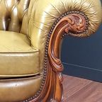 Vintage Leren Chesterfield Clubfauteuil In Barokstijl thumbnail 12
