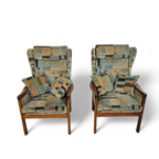 2 X Casala Wingback / Lounge / Armchair In Top Condition / 4 Small Cushions / 1960s thumbnail 4