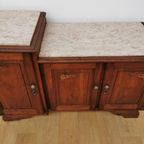 Vintage Tv Meubel, Dressoir Sideboard Met Marmer Blad 712 thumbnail 12