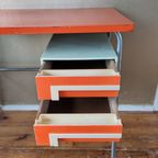 Superleuk Retro Frans Bureau Jaren 70 Vintage Oranje thumbnail 6