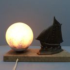 Art Deco Verlichting Tafellamp Bureaulamp Lampen Lamp Lampje Boot Schip Vissersboot Zeilen Zeil Z thumbnail 6