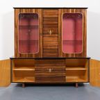 1960’s Spectacular Ebony Macassar Vitrine Cabinet / Buffetkast / Servieskast, Italy thumbnail 3