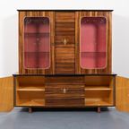 1960’S Spectacular Ebony Macassar Vitrine Cabinet / Buffetkast / Servieskast, Italy thumbnail 3