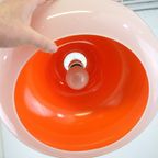 Prachtige Oranje Plastic Space Age Ufo Lamp - Massive - Belgian Design - 1970 thumbnail 10