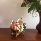Antieke Prachtige Art Nouveau Majolica Florale Jardinière thumbnail 7