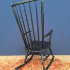 Vintage Schommelstoel, Zwarte Spijlen Stoel, Rocking Chair thumbnail 11