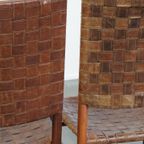 Set Van 6 Schuitema Eetkamerstoelen Uit De Shaker Collectie Met Gevlochten Leren Zitting En Rugle thumbnail 13