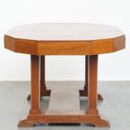 Uitschuifbare En Mooie Originele Art Deco Eettafel Voor 4 Tot 6 Personen Met Mooie Details thumbnail 5