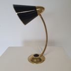 Mid-Century Brass Big Button Table Lamp thumbnail 2