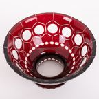 Vintage Red Glass Bowl By Monica Bratt, Sweden 1950’s thumbnail 5