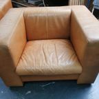 Vintage Grote Leren Fauteuils thumbnail 4