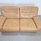 Vintage De Sede Sofa Ds 66 Tweezitter Bank Leer ‘70 Design thumbnail 3