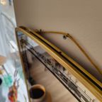 Vintage Spiegel Wandspiegel Mirror Goud Zwart Messing thumbnail 8