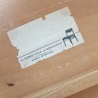 Vintage Houten Stoelen Licht Roze Ribstof Gerestaureerd thumbnail 5