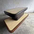 Vintage Leather And Travertine 2 Coffee Tables thumbnail 6