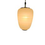 Stilnovo Stijl - Attr. Bruno Chiarini - Pendant - Messing - Opaalglas - Italie - 60'S thumbnail 3