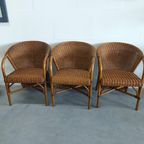 Vintage Jaren 70 Rohé Design Rotan/pitriet Fauteuil/stoel(en) thumbnail 7