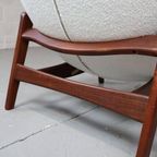 Vintage Teak "Scoop" Chair With Ottoman By R.Huber & Co thumbnail 11