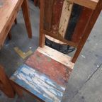 Mooie Eettafel Met 4 Bijpassende Stoelen Gemaakt Van Gerecyc thumbnail 4