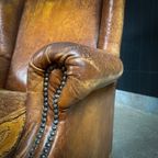 Vintage Schaapsleren Wingback Fauteuil thumbnail 4