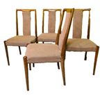 4 Vintage Design Teakhouten Eetkamerstoelen Jaren 60 thumbnail 7