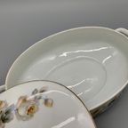 Grote Dekschaal Terrine Epiag Wille & Co Amsterdam Rozenprint thumbnail 8