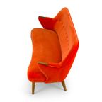 Deense Design Oranje Vintage Sofa Gemaakt Door Cfc Silkeborg, 1960S thumbnail 4
