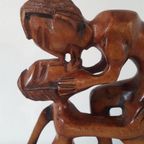 * Vintage Beeld 2 Kussende Mannen Of Man En Vrouw ? Midcentury thumbnail 4