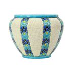 Polychrome Bloempot Vaas Catteau Boch Keramis Art Deco Ca. 1922 thumbnail 2
