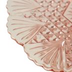 Grote Roze Taartschaal Standaard Depression Glass Art Deco 30Cm thumbnail 7