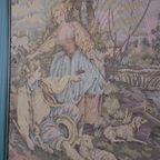 Antieke Italiaanse Gobelin In Houten Lijst thumbnail 7