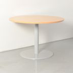 Solidesk Kantinetafel, Ahorn Blad, 110 Cm Ø, Vaste Hoogte Onderstel thumbnail 2