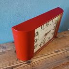 Retro The Metro Newgate Wandklok, Rood thumbnail 6