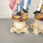 Duo Italiaanse Porseleinen Beelden 73Cm thumbnail 5