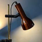 Mid Century Vloerlamp Met Bourdeaux Red Spots / Space Age Standing Light thumbnail 6