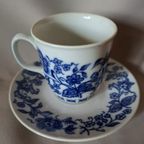 Vintage Mz Chzechoslovakia Cobalt Underglaze 6 Kop&schotels thumbnail 2
