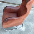 'Joly' Design Leren Fauteuil, Wittmann. Cognac thumbnail 14