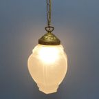 Jaren 70 Hal Lamp Met Bloemen Motief thumbnail 3
