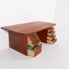 1960’s Danish Mid-century Modern Teak Desk From Frode Holm thumbnail 3