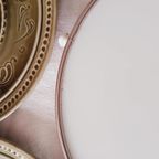 Vintage Draaiplateau Snackschaal Glas Chroom thumbnail 7