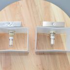 Paar Minimalistische Wandlampen Van Glas Door Ilu Design Holland, Jaren 90 thumbnail 8